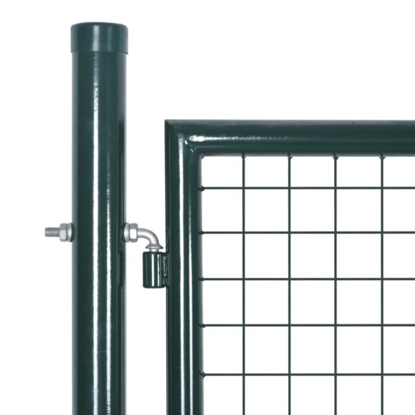 Fence Gate Steel 306x175 cm Green