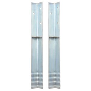 L-shaped Ground Anchors 2 pcs Galvanised Steel 5x5x50 cm