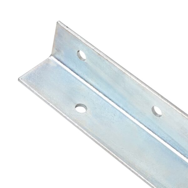L-shaped Ground Anchors 2 pcs Galvanised Steel 5x5x50 cm