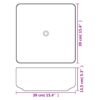 Basin Square Ceramic White 39x39x13.5 cm