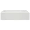 Basin with Faucet Hole Rectangular Ceramic White 46x25.5x12 cm