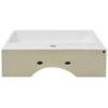 Basin with Faucet Hole Ceramic White 51.5x38.5x15 cm