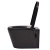 Wall Hung Toilet with Concealed Cistern Ceramic Black