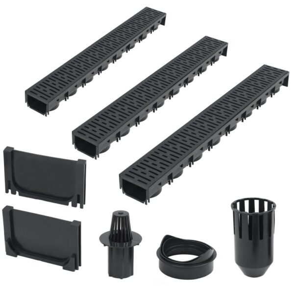 Drainage Channels 3 pcs Plastic 3 m