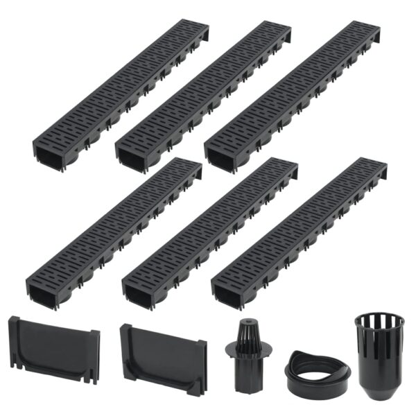 Drainage Channels 6 pcs Plastic 6 m