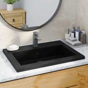 Granite Basin 600x450x120 mm Black