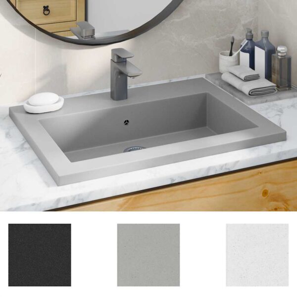 Granite Basin 600x450x120 mm Grey
