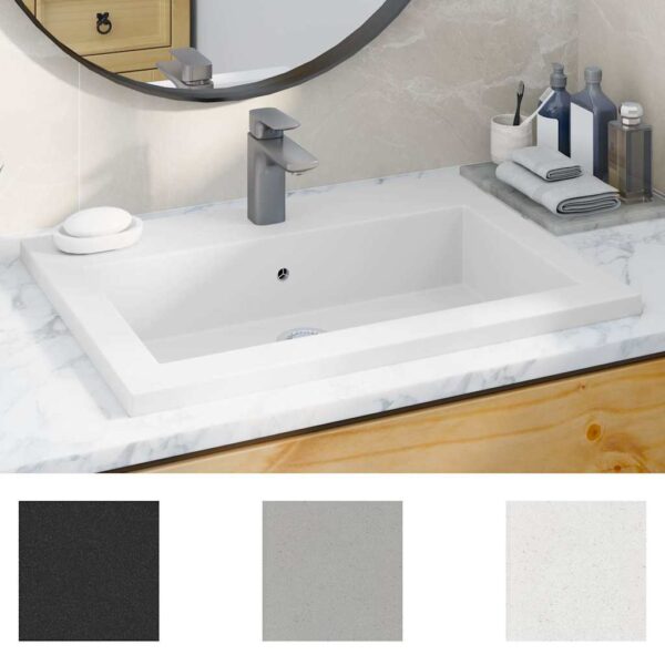 Granite Basin 600x450x120 mm White