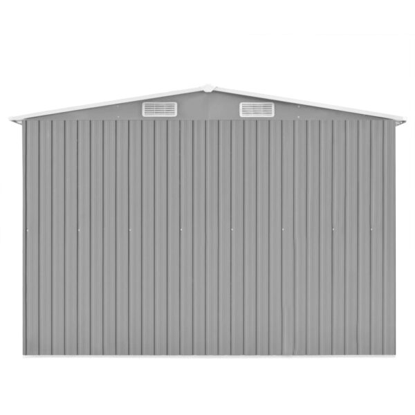 Garden Shed 257x298x178 cm Metal Grey