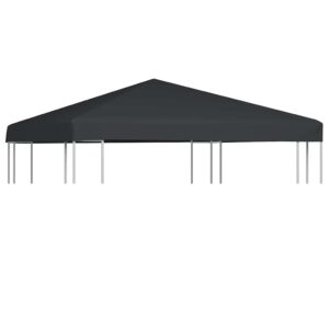 Gazebo Top Cover 310 g/mA square 3x3 m Grey