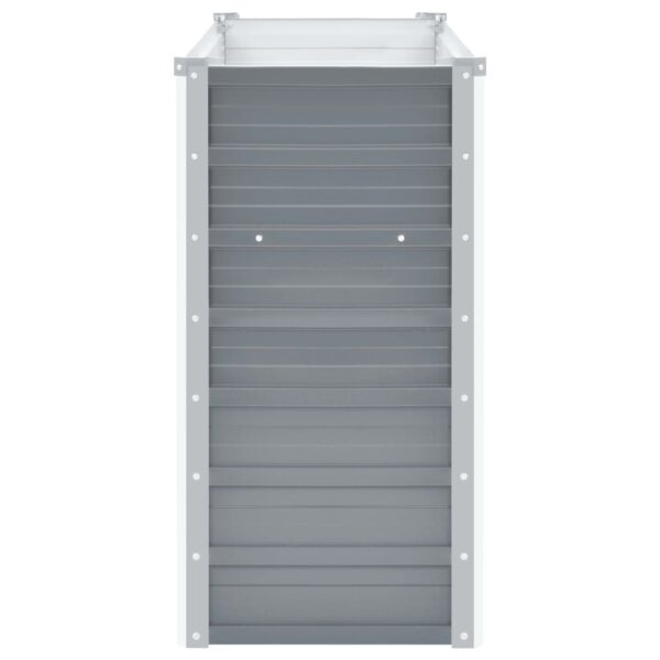 Garden Raised Bed Galvanised Steel 100x40x77 cm Grey
