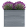 Garden Raised Bed Galvanised Steel 100x40x77 cm Grey