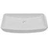 Bathroom Basin with Mixer Tap Ceramic Rectangular White