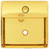 Wash Basin with Faucet Hole 38x30x11.5 cm Ceramic Gold