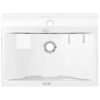 Wash Basin with Overflow 60x46x16 cm Ceramic Silver