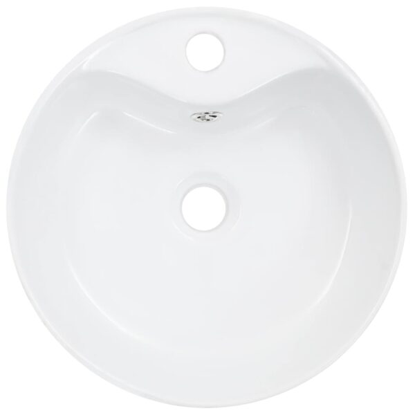 Wash Basin with Overflow 36x13 cm Ceramic White