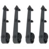 Sliding Door Hardware Kit 2x183 cm Steel Black