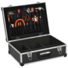 Tool Suitcase 46x33x16 cm Black Aluminium