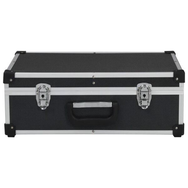 Tool Suitcase 46x33x16 cm Black Aluminium