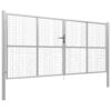 Garden Gate Galvanised Steel 415x200 cm Silver