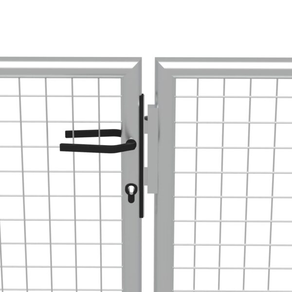 Garden Gate Galvanised Steel 415x200 cm Silver
