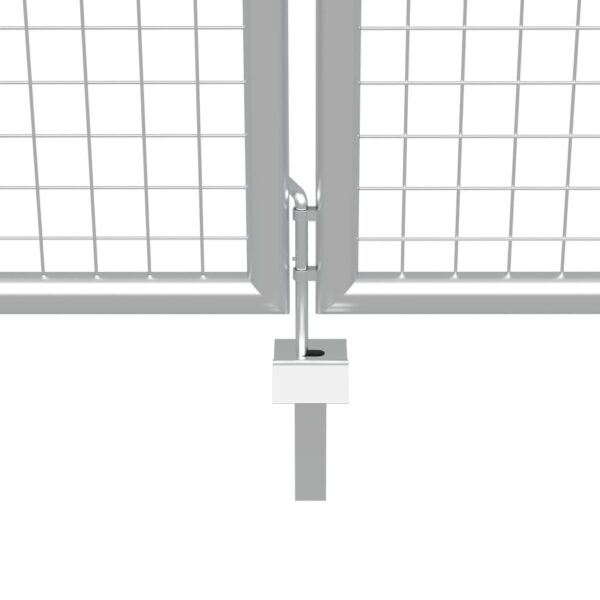 Garden Gate Galvanised Steel 415x200 cm Silver