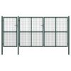 Garden Gate Steel 400x150 cm Green