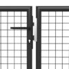 Garden Gate Steel 350x75 cm Anthracite