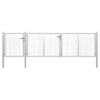 Garden Gate Steel 400x100 cm Silver