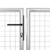 Garden Gate Steel 400x100 cm Silver