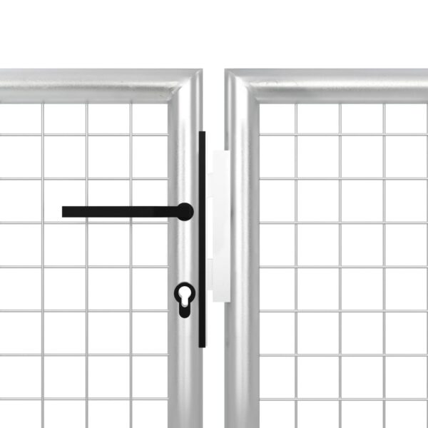 Garden Gate Steel 400x100 cm Silver