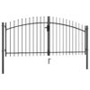 Double Door Fence Gate with Spear Top 300x150 cm