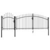Garden Gate Steel 1.75x4 m Black