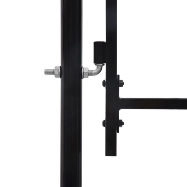 Garden Gate Steel 1.75x4 m Black