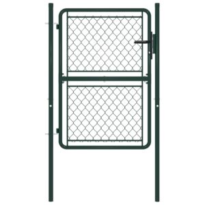 Garden Gate Steel 100x125 cm Green