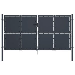 Garden Gate Steel 300x200 cm Anthracite