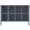 Garden Gate Steel 350x150 cm Anthracite