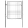 Garden Gate Galvanised Steel 105x125 cm Silver