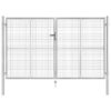 Garden Gate Galvanised Steel 306x200 cm Silver