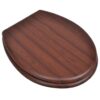 Toilet Seats with Lids 2 pcs MDF Brown