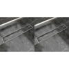 Linear Shower Drain 2 pcs 630x140 mm Stainless Steel