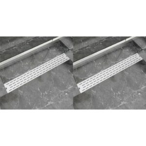 Linear Shower Drain 2 pcs Line 830x140 mm Stainless Steel