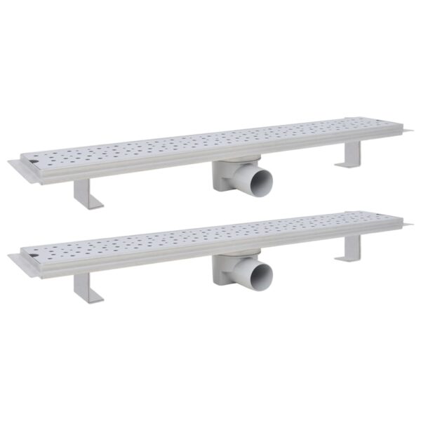 Linear Shower Drain 2 pcs Bubble 730x140 mm Stainless Steel