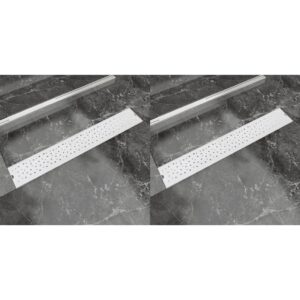 Linear Shower Drain 2 pcs Bubble 730x140 mm Stainless Steel