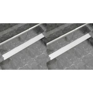 Linear Shower Drain 2 pcs Bubble 1030x140 mm Stainless Steel