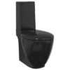 Ceramic Toilet Back Water Flow Black