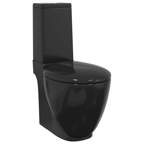 Ceramic Toilet Back Water Flow Black