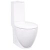 Ceramic Toilet Back Water Flow White
