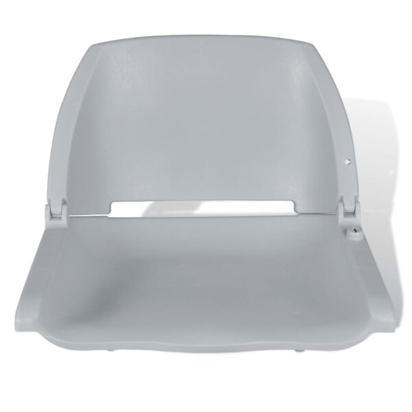 Boat Seat Foldable Backrest No Pillow Grey 48x51x41 cm