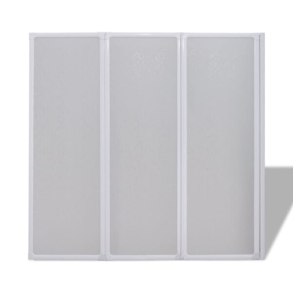 Shower Bath Screen Wall 141 x 132 cm 3 Panels Foldable
